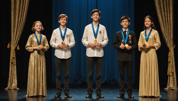 Médailles de récompense : la jeunesse à l'honneur en or, argent, bronze